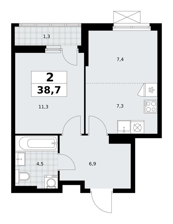 1-BD Apartment Sale, 38.7平方米 at Dzen-Kvartaly, ulitsa Aleksandry Monakhovoy, 2/3, Sosenskoye Settlement, Moscow, Russia #1 1-BD Apartment Sale, 38.7平方米 at Dzen-Kvartaly, ulitsa Aleksandry Monakhovoy, 2/3, Sosenskoye Settlement, Moscow, Russia #1