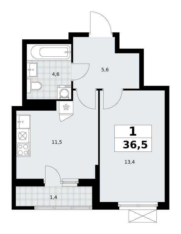 Apartment Sale, 36.5平方米 at Dzen-Kvartaly, ulitsa Aleksandry Monakhovoy, 2/3, Sosenskoye Settlement, Moscow, Russia #1 Apartment Sale, 36.5平方米 at Dzen-Kvartaly, ulitsa Aleksandry Monakhovoy, 2/3, Sosenskoye Settlement, Moscow, Russia #1