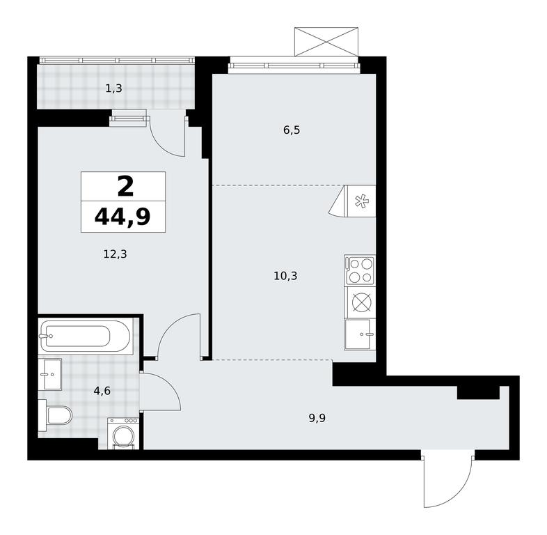 1-BD Apartment Sale, 44.9平方米 at Dzen-Kvartaly, ulitsa Aleksandry Monakhovoy, 2/3, Sosenskoye Settlement, Moscow, Russia #1 1-BD Apartment Sale, 44.9平方米 at Dzen-Kvartaly, ulitsa Aleksandry Monakhovoy, 2/3, Sosenskoye Settlement, Moscow, Russia #1