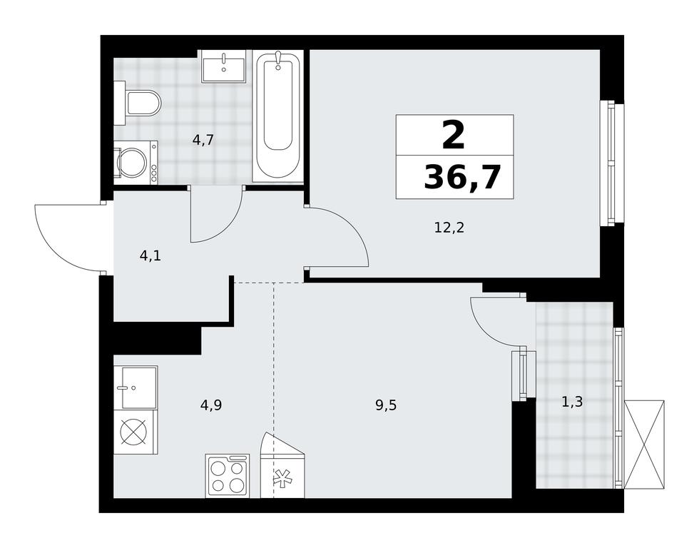 1-BD Apartment Sale, 36.7平方米 at Dzen-Kvartaly, ulitsa Aleksandry Monakhovoy, 2/3, Sosenskoye Settlement, Moscow, Russia #1 1-BD Apartment Sale, 36.7平方米 at Dzen-Kvartaly, ulitsa Aleksandry Monakhovoy, 2/3, Sosenskoye Settlement, Moscow, Russia #1