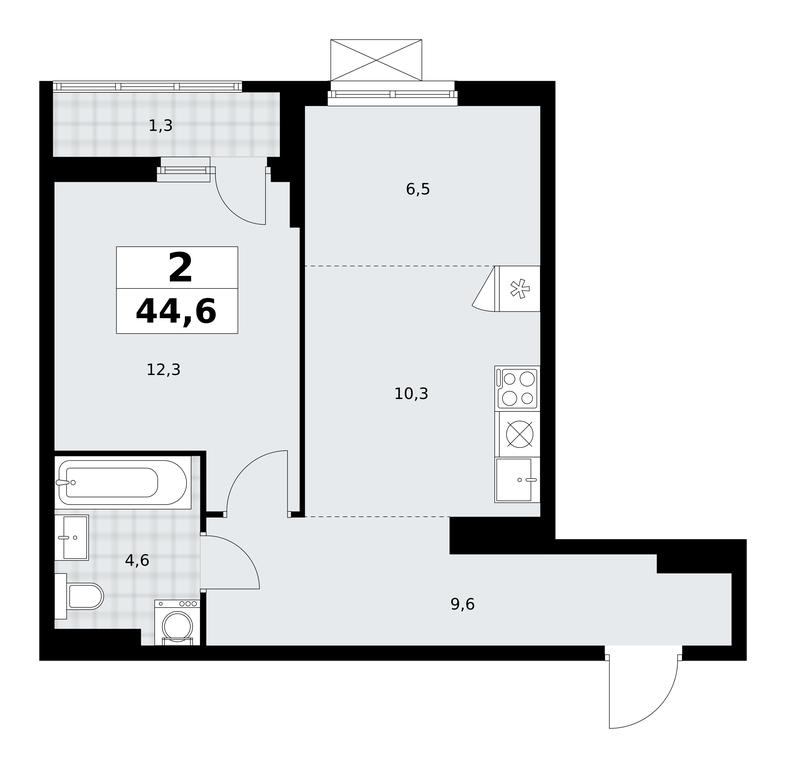 1-BD Apartment Sale, 44.6平方米 at Dzen-Kvartaly, ulitsa Aleksandry Monakhovoy, 2/3, Sosenskoye Settlement, Moscow, Russia #1 1-BD Apartment Sale, 44.6平方米 at Dzen-Kvartaly, ulitsa Aleksandry Monakhovoy, 2/3, Sosenskoye Settlement, Moscow, Russia #1
