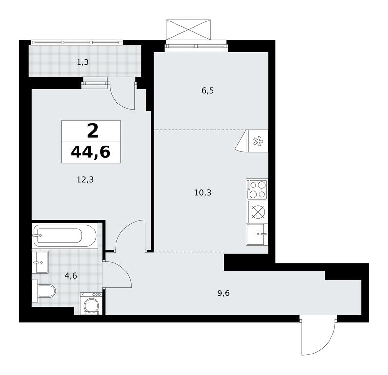 1-BD Apartment Sale, 44.6平方米 at Dzen-Kvartaly, ulitsa Aleksandry Monakhovoy, 2/3, Sosenskoye Settlement, Moscow, Russia #1 1-BD Apartment Sale, 44.6平方米 at Dzen-Kvartaly, ulitsa Aleksandry Monakhovoy, 2/3, Sosenskoye Settlement, Moscow, Russia #1