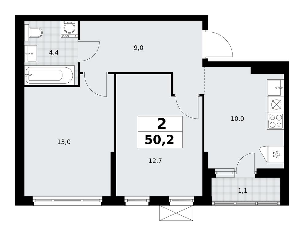 1-BD Apartment Sale, 50.2平方米 at Dzen-Kvartaly, ulitsa Aleksandry Monakhovoy, 2/3, Sosenskoye Settlement, Moscow, Russia #1 1-BD Apartment Sale, 50.2平方米 at Dzen-Kvartaly, ulitsa Aleksandry Monakhovoy, 2/3, Sosenskoye Settlement, Moscow, Russia #1