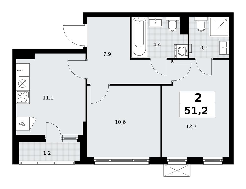 1-BD Apartment Sale, 51.2平方米 at Dzen-Kvartaly, ulitsa Aleksandry Monakhovoy, 2/3, Sosenskoye Settlement, Moscow, Russia #1 1-BD Apartment Sale, 51.2平方米 at Dzen-Kvartaly, ulitsa Aleksandry Monakhovoy, 2/3, Sosenskoye Settlement, Moscow, Russia #1