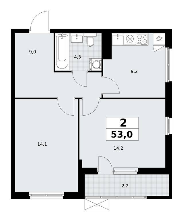 1-BD Apartment Sale, 53平方米 at Dzen-Kvartaly, ulitsa Aleksandry Monakhovoy, 2/3, Sosenskoye Settlement, Moscow, Russia #1 1-BD Apartment Sale, 53平方米 at Dzen-Kvartaly, ulitsa Aleksandry Monakhovoy, 2/3, Sosenskoye Settlement, Moscow, Russia #1