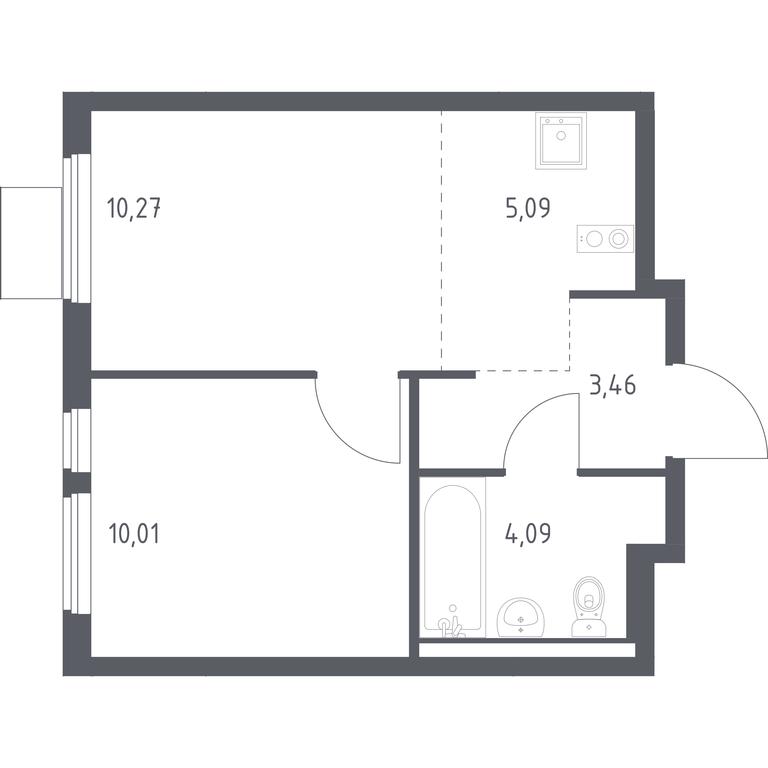 Apartment Sale, 32.92 sq. m. at Gorki Park, Shkolnaya ulitsa, 2, derevnya Korobovo, Leninskiy City District, Moscow Region, Russia #1 Apartment Sale, 32.92 sq. m. at Gorki Park, Shkolnaya ulitsa, 2, derevnya Korobovo, Leninskiy City District, Moscow Region, Russia #1
