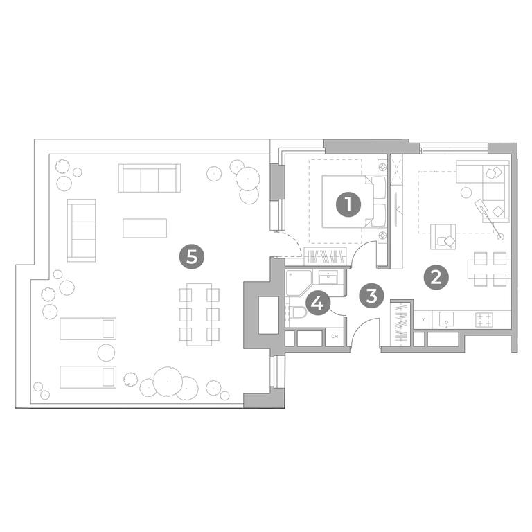 1-BD Apartment Sale, 58.3 sq. m. at UNO.Starokoptevskiy, Starokoptevsky Lane, 4, Moscow, Russia #1