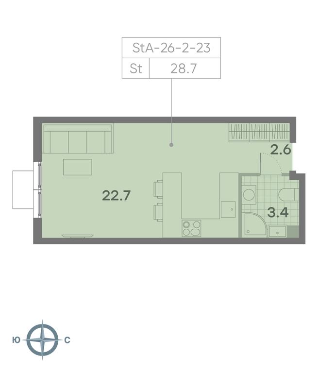 Apartment Sale, 28.7 sq. m. at Parkside, Krasnogo Mayaka Street, 26к1, Moscow, Russia #1 Apartment Sale, 28.7 sq. m. at Parkside, Krasnogo Mayaka Street, 26к1, Moscow, Russia #1