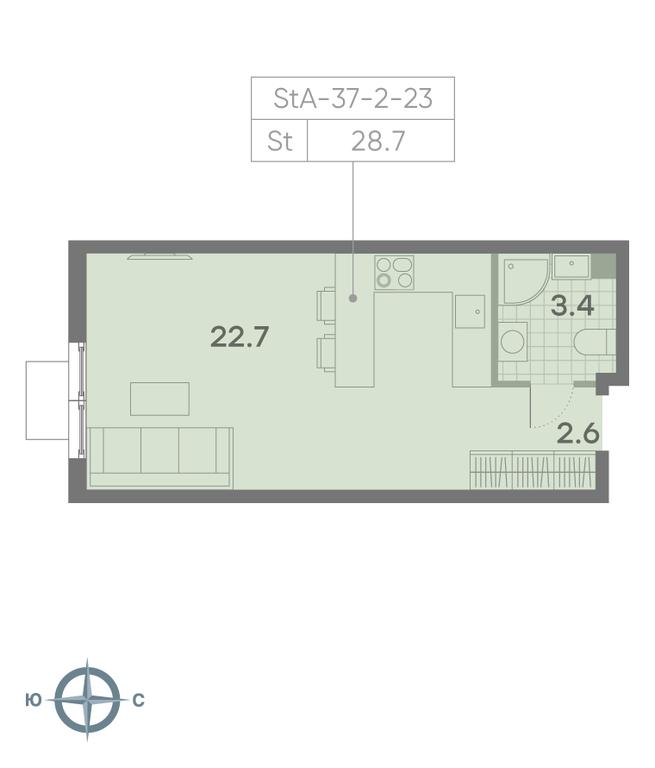 Apartment Sale, 28.7 sq. m. at Parkside, Krasnogo Mayaka Street, 26к1, Moscow, Russia #1 Apartment Sale, 28.7 sq. m. at Parkside, Krasnogo Mayaka Street, 26к1, Moscow, Russia #1