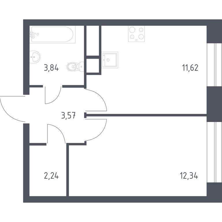 Apartment Sale, 33.61 sq. m. at Novograd Pavlino, Kosinskoye shosse, 2, Novoye Pavlino Microdistrict, Balashikha, Moscow Region, Russia #1 Apartment Sale, 33.61 sq. m. at Novograd Pavlino, Kosinskoye shosse, 2, Novoye Pavlino Microdistrict, Balashikha, Moscow Region, Russia #1