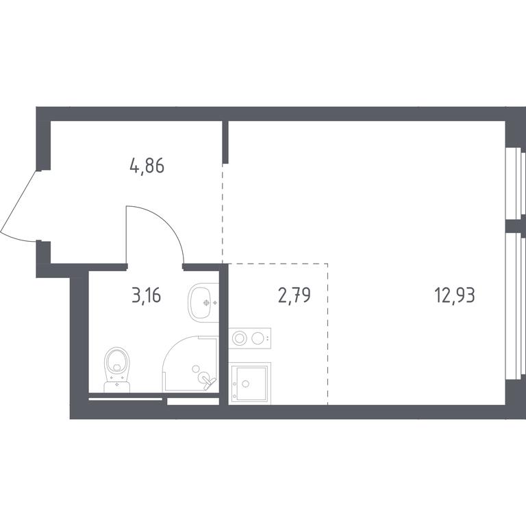 Apartment Sale, 23.74 sq. m. at Ostafevo, Ostafyevskoe Highway, 12к1, Ryazanovskoe Settlement, Moscow, Russia #1