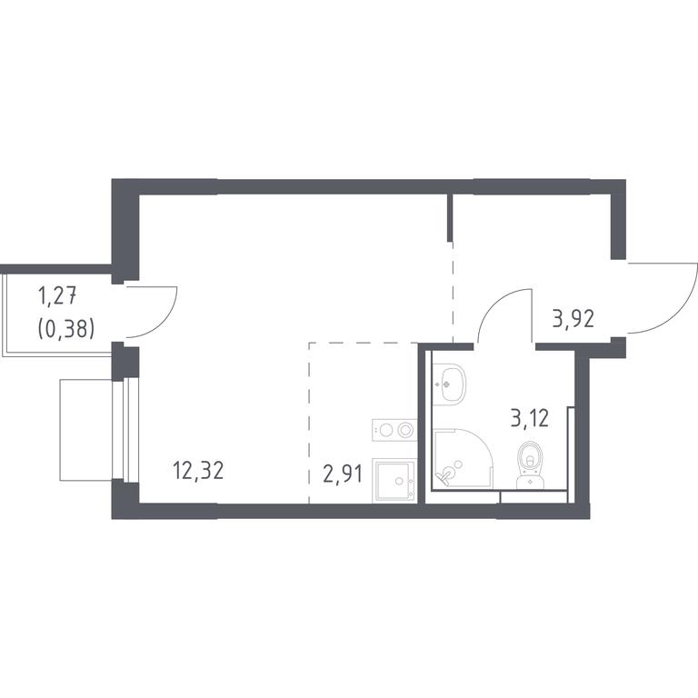 Apartment Sale, 22.65平方米 at Mytishchi Park, Silikatnaya ulitsa, 41к3, Mytischi, Moscow Region, Russia #1 Apartment Sale, 22.65平方米 at Mytishchi Park, Silikatnaya ulitsa, 41к3, Mytischi, Moscow Region, Russia #1