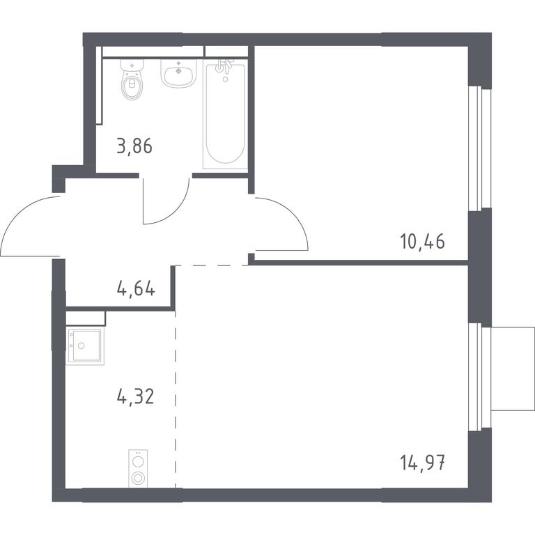 Apartment Sale, 38.25 sq. m. at Mytishchi Park, Silikatnaya ulitsa, 41к3, Mytischi, Moscow Region, Russia #1 Apartment Sale, 38.25 sq. m. at Mytishchi Park, Silikatnaya ulitsa, 41к3, Mytischi, Moscow Region, Russia #1