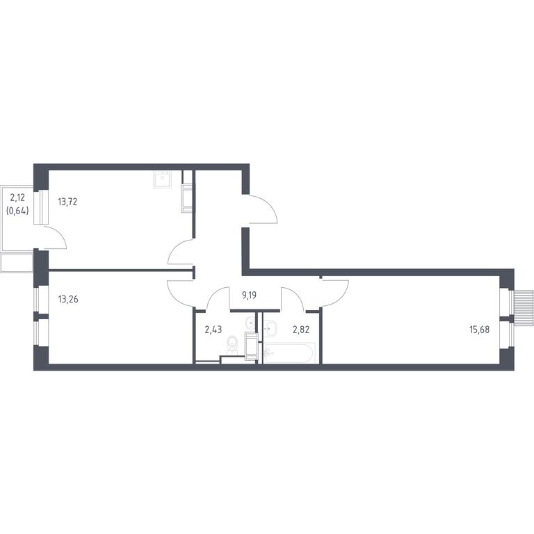 1-BD Apartment Sale, 57.74 sq. m. at Bolshoe Putilkovo, Prostornaya ulitsa, 1, Putilkovo Village, Krasnogorsk City District, Moscow Region, Russia #1 1-BD Apartment Sale, 57.74 sq. m. at Bolshoe Putilkovo, Prostornaya ulitsa, 1, Putilkovo Village, Krasnogorsk City District, Moscow Region, Russia #1
