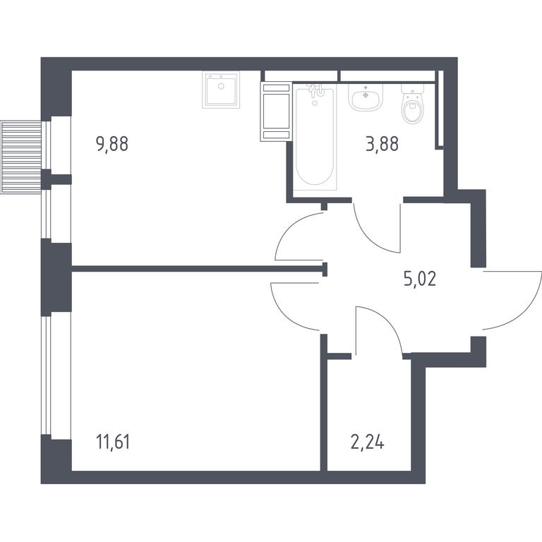 Apartment Sale, 32.63 sq. m. at Bolshoe Putilkovo, Prostornaya ulitsa, 1, Putilkovo Village, Krasnogorsk City District, Moscow Region, Russia #1 Apartment Sale, 32.63 sq. m. at Bolshoe Putilkovo, Prostornaya ulitsa, 1, Putilkovo Village, Krasnogorsk City District, Moscow Region, Russia #1