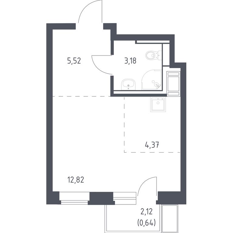 Apartment Sale, 26.53 sq. m. at Bolshoe Putilkovo, Prostornaya ulitsa, 1, Putilkovo Village, Krasnogorsk City District, Moscow Region, Russia #1 Apartment Sale, 26.53 sq. m. at Bolshoe Putilkovo, Prostornaya ulitsa, 1, Putilkovo Village, Krasnogorsk City District, Moscow Region, Russia #1
