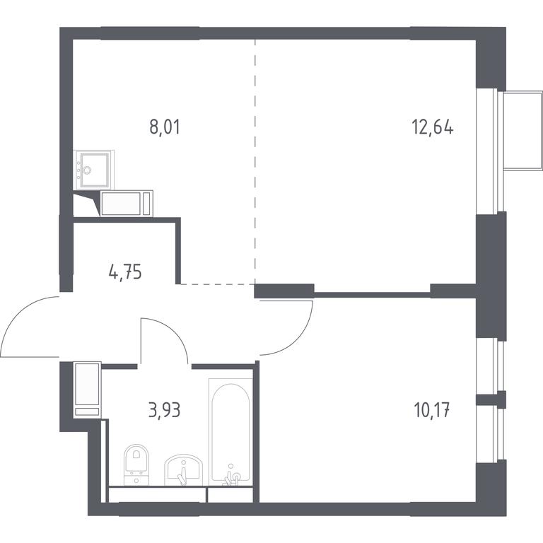 Apartment Sale, 39.5 sq. m. at Bolshoe Putilkovo, Prostornaya ulitsa, 1, Putilkovo Village, Krasnogorsk City District, Moscow Region, Russia #1