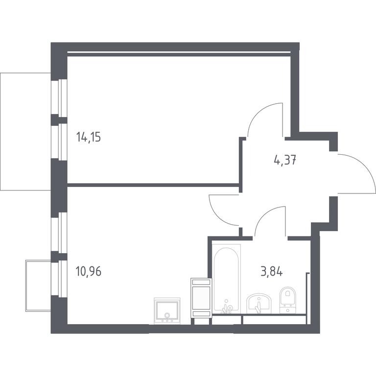 Apartment Sale, 33.32 sq. m. at Bolshoe Putilkovo, Prostornaya ulitsa, 1, Putilkovo Village, Krasnogorsk City District, Moscow Region, Russia #1