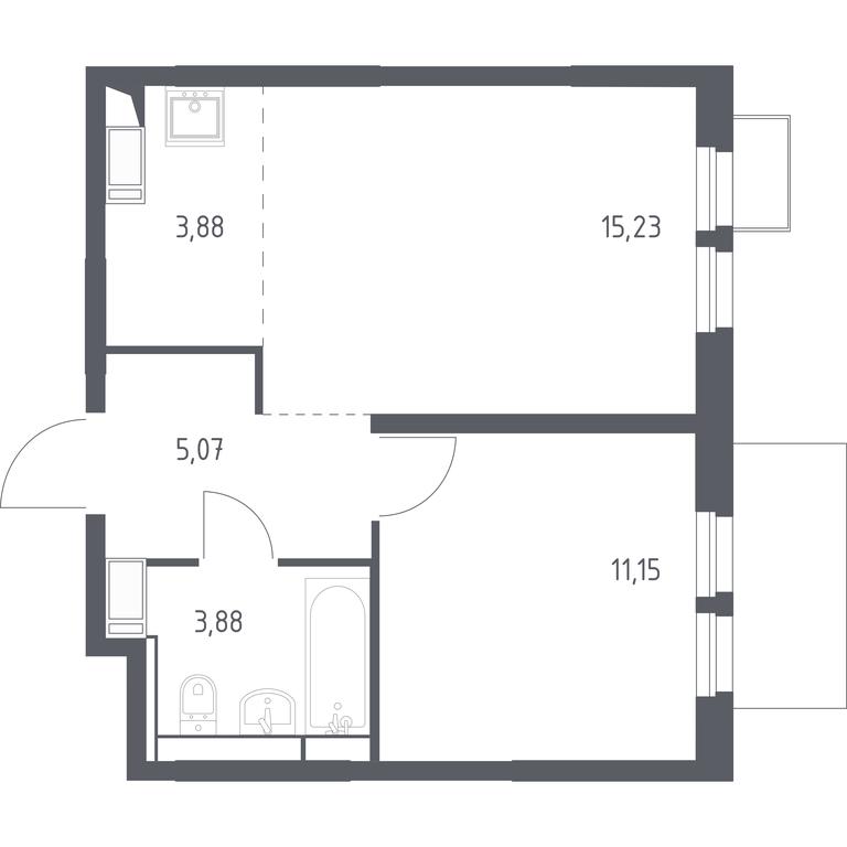 Apartment Sale, 39.21 sq. m. at Bolshoe Putilkovo, Prostornaya ulitsa, 1, Putilkovo Village, Krasnogorsk City District, Moscow Region, Russia #1 Apartment Sale, 39.21 sq. m. at Bolshoe Putilkovo, Prostornaya ulitsa, 1, Putilkovo Village, Krasnogorsk City District, Moscow Region, Russia #1