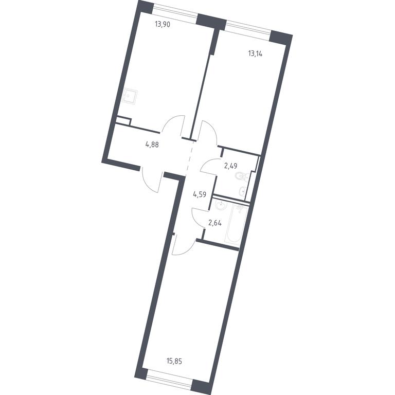 1-BD Apartment Sale, 57.49 sq. m. at Rublevskiy Kvartal, Laykovo Green Quarter, zhiloy kompleks Gorod-sobytiye Laykovo, selo Laykovo, Odintsovskiy City District, Moscow Region, Russia #1 1-BD Apartment Sale, 57.49 sq. m. at Rublevskiy Kvartal, Laykovo Green Quarter, zhiloy kompleks Gorod-sobytiye Laykovo, selo Laykovo, Odintsovskiy City District, Moscow Region, Russia #1