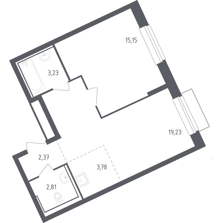 Apartment Sale, 46.57 sq. m. at Rublevskiy Kvartal, Laykovo Green Quarter, zhiloy kompleks Gorod-sobytiye Laykovo, selo Laykovo, Odintsovskiy City District, Moscow Region, Russia #1 Apartment Sale, 46.57 sq. m. at Rublevskiy Kvartal, Laykovo Green Quarter, zhiloy kompleks Gorod-sobytiye Laykovo, selo Laykovo, Odintsovskiy City District, Moscow Region, Russia #1