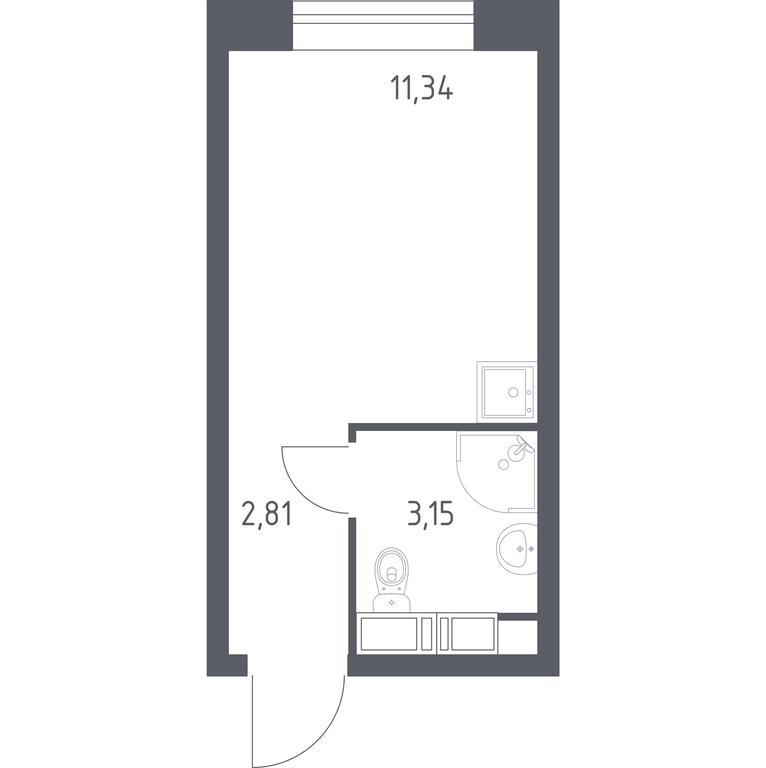 Продажа квартиры, 17,3 м² в ЖК «Мироздание (MirrorЗдание)», Октябрьская улица, 98, Москва, Россия #1