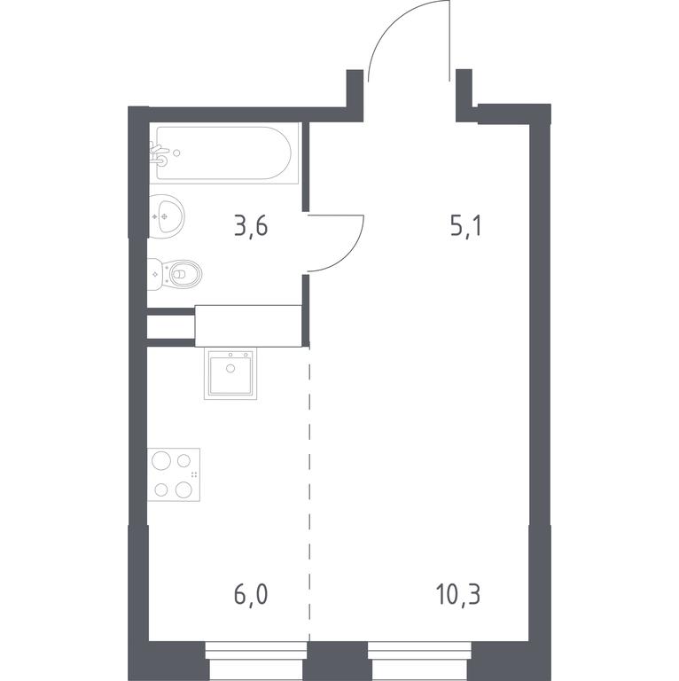 Apartment Sale, 25 sq. m. at Eko Bunino, prospekt Kuprina, 34к1, Sosenskoye Settlement, Moscow, Russia #1