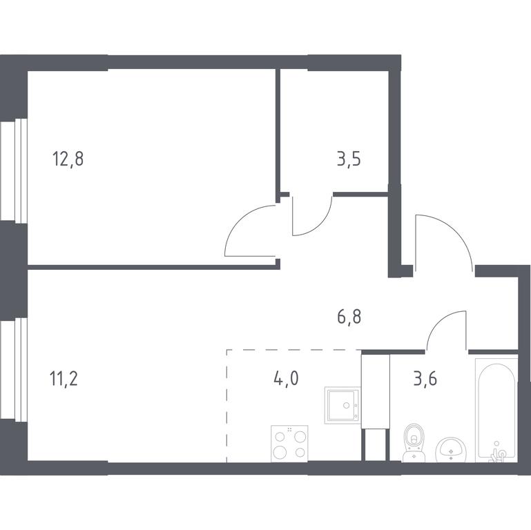 Apartment Sale, 41.9 sq. m. at Eko Bunino, prospekt Kuprina, 34к1, Sosenskoye Settlement, Moscow, Russia #1 Apartment Sale, 41.9 sq. m. at Eko Bunino, prospekt Kuprina, 34к1, Sosenskoye Settlement, Moscow, Russia #1