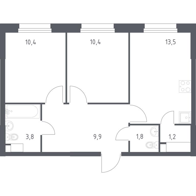 1-BD Apartment Sale, 51平方米 at Eko Bunino, prospekt Kuprina, 34к1, Sosenskoye Settlement, Moscow, Russia #1 1-BD Apartment Sale, 51平方米 at Eko Bunino, prospekt Kuprina, 34к1, Sosenskoye Settlement, Moscow, Russia #1
