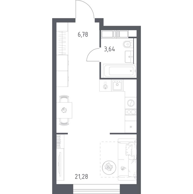 Apartment Sale, 31.7平方米 at MirrorZdanie, Oktyabrskaya Street, 98, Moscow, Russia #2 Apartment Sale, 31.7平方米 at MirrorZdanie, Oktyabrskaya Street, 98, Moscow, Russia #2