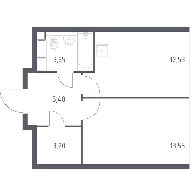 Продажа квартиры, 38,41 м² в ЖК «Мироздание (MirrorЗдание)», Октябрьская улица, 98, Москва, Россия #1 Продажа квартиры, 38,41 м² в ЖК «Мироздание (MirrorЗдание)», Октябрьская улица, 98, Москва, Россия #1