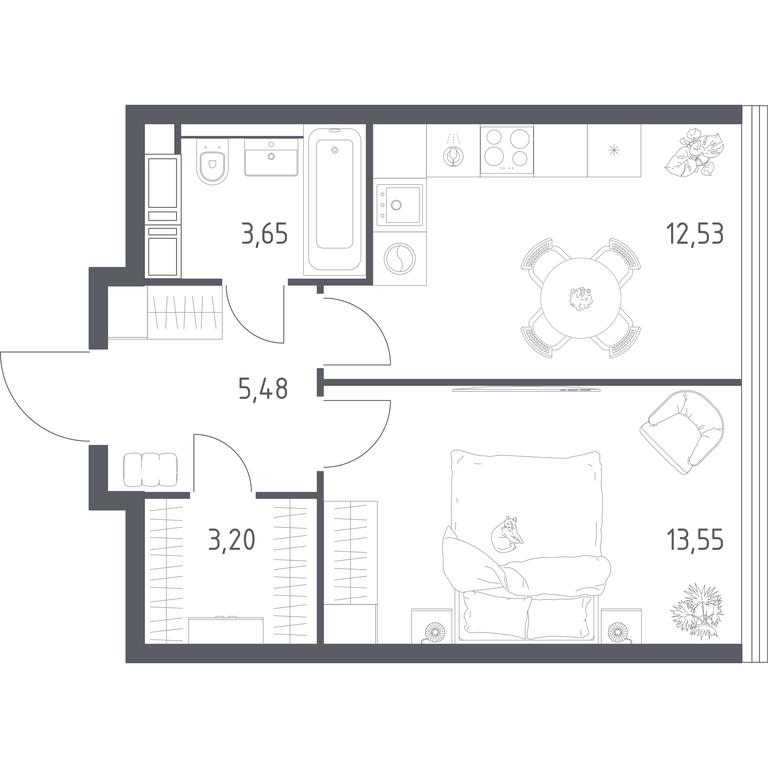 Продажа квартиры, 38,41 м² в ЖК «Мироздание (MirrorЗдание)», Октябрьская улица, 98, Москва, Россия #2 Продажа квартиры, 38,41 м² в ЖК «Мироздание (MirrorЗдание)», Октябрьская улица, 98, Москва, Россия #2