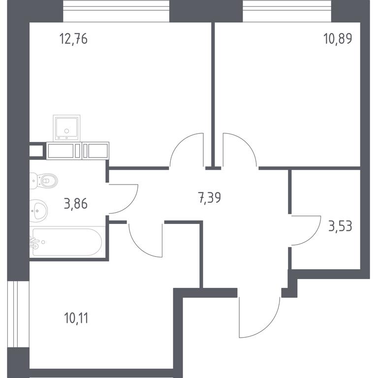 1-BD Apartment Sale, 48.54平方米 at MirrorZdanie, Oktyabrskaya Street, 98, Moscow, Russia #1 1-BD Apartment Sale, 48.54平方米 at MirrorZdanie, Oktyabrskaya Street, 98, Moscow, Russia #1
