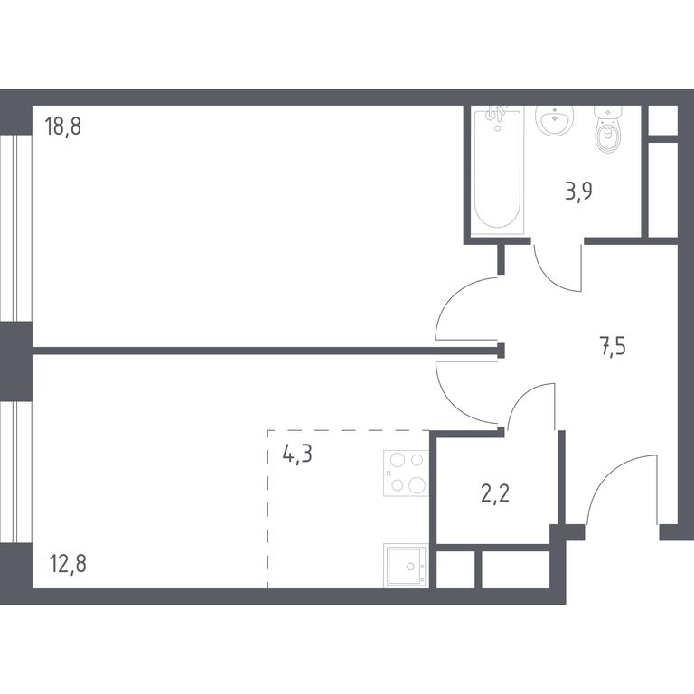 Apartment Sale, 49.6 sq. m. at Veresk, 3rd Khoroshyovskaya Street, вл19с3к1, Moscow, Russia #1 Apartment Sale, 49.6 sq. m. at Veresk, 3rd Khoroshyovskaya Street, вл19с3к1, Moscow, Russia #1