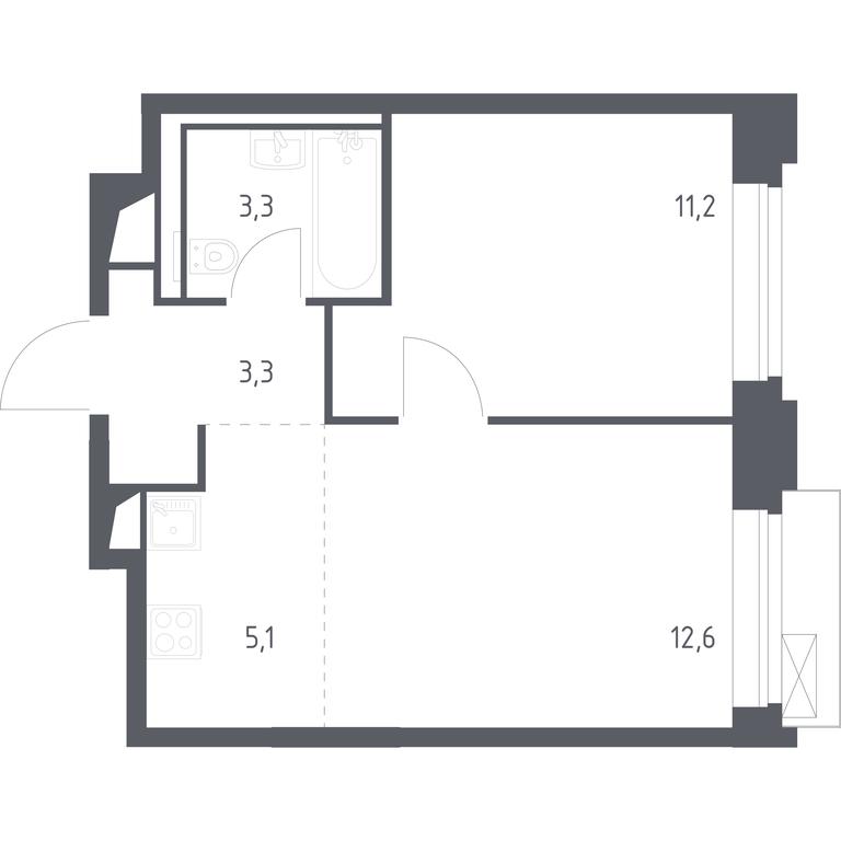 Apartment Sale, 35.53 sq. m. at Vereiskaya 41, Vereyskaya Street, 41, Moscow, Russia #1 Apartment Sale, 35.53 sq. m. at Vereiskaya 41, Vereyskaya Street, 41, Moscow, Russia #1