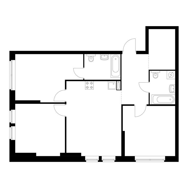 3-BD Apartment Sale, 85.3 sq. m. at Kronshtadtskiy 9, Kronshtadtsky Boulevard, 9с21, Moscow, Russia #1 3-BD Apartment Sale, 85.3 sq. m. at Kronshtadtskiy 9, Kronshtadtsky Boulevard, 9с21, Moscow, Russia #1