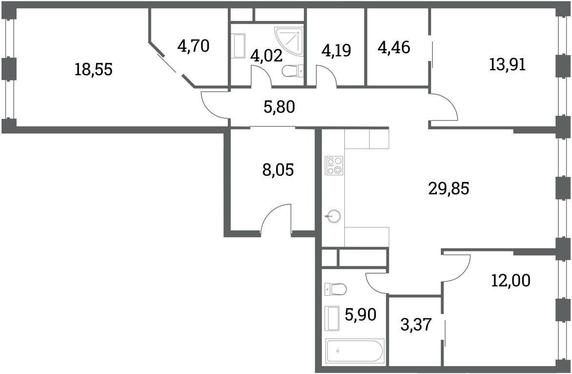 2-BD Apartment Sale, 115.6 sq. m. at Headliner, Shmitovsky Drive, 39, Moscow, Russia #1 2-BD Apartment Sale, 115.6 sq. m. at Headliner, Shmitovsky Drive, 39, Moscow, Russia #1