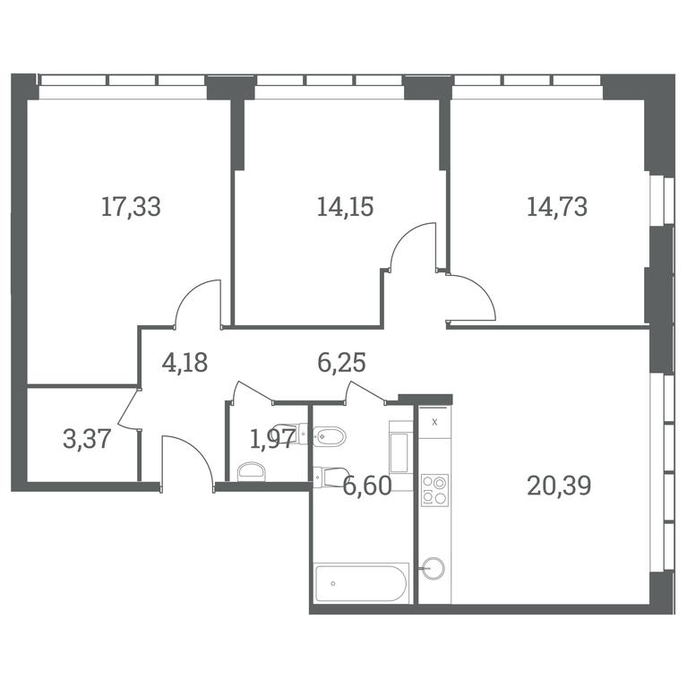 2-BD Apartment Sale, 89.6 sq. m. at Headliner, Shmitovsky Drive, 39, Moscow, Russia #1 2-BD Apartment Sale, 89.6 sq. m. at Headliner, Shmitovsky Drive, 39, Moscow, Russia #1