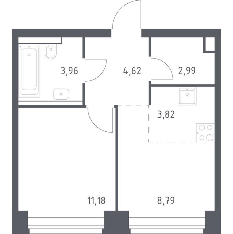 Apartment Sale, 35.36 sq. m. at Nova, Bratyev Fonchenko Street, вл21, Moscow, Russia #1 Apartment Sale, 35.36 sq. m. at Nova, Bratyev Fonchenko Street, вл21, Moscow, Russia #1