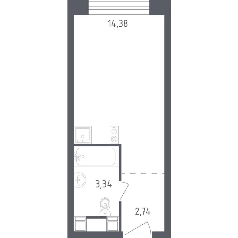 Apartment Sale, 20.46 sq. m. at Perets, Pyatnitskoye Highway, 58, Moscow, Russia #1