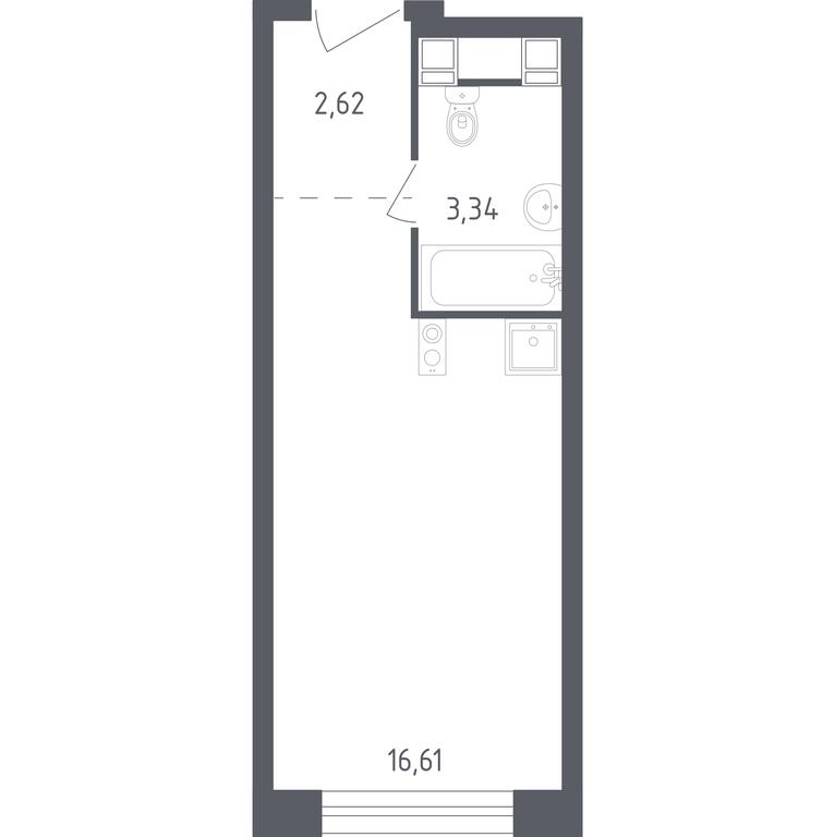Apartment Sale, 22.57平方米 at Perets, Pyatnitskoye Highway, 58, Moscow, Russia #1