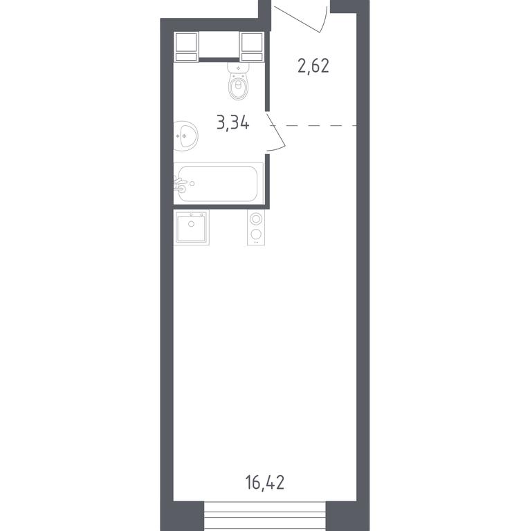 Apartment Sale, 22.38平方米 at Perets, Pyatnitskoye Highway, 58, Moscow, Russia #1