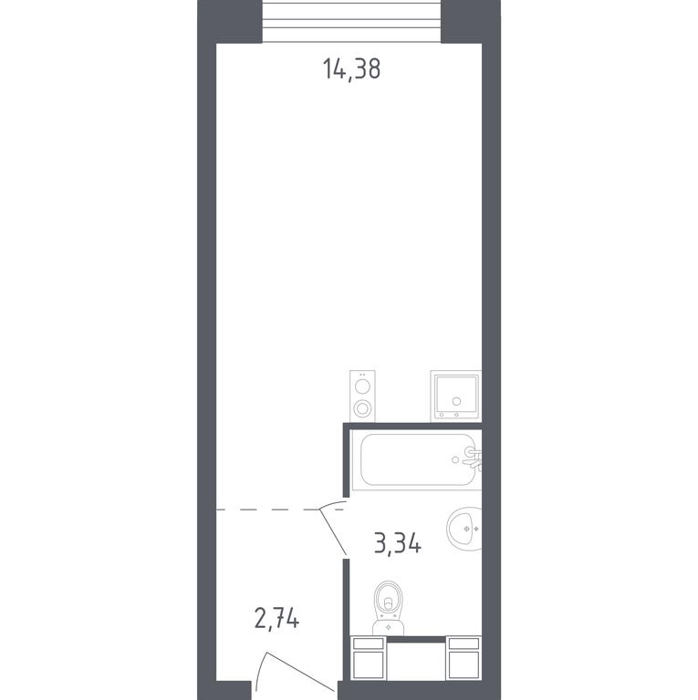 Apartment Sale, 20.46平方米 at Perets, Pyatnitskoye Highway, 58, Moscow, Russia #1