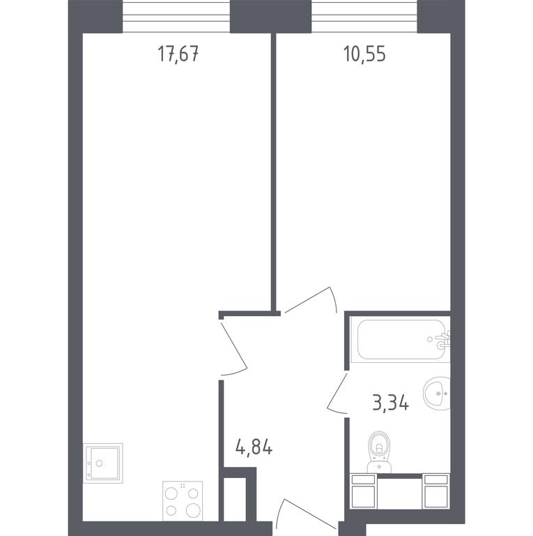 Apartment Sale, 36.47 sq. m. at Perets, Pyatnitskoye Highway, 58, Moscow, Russia #1