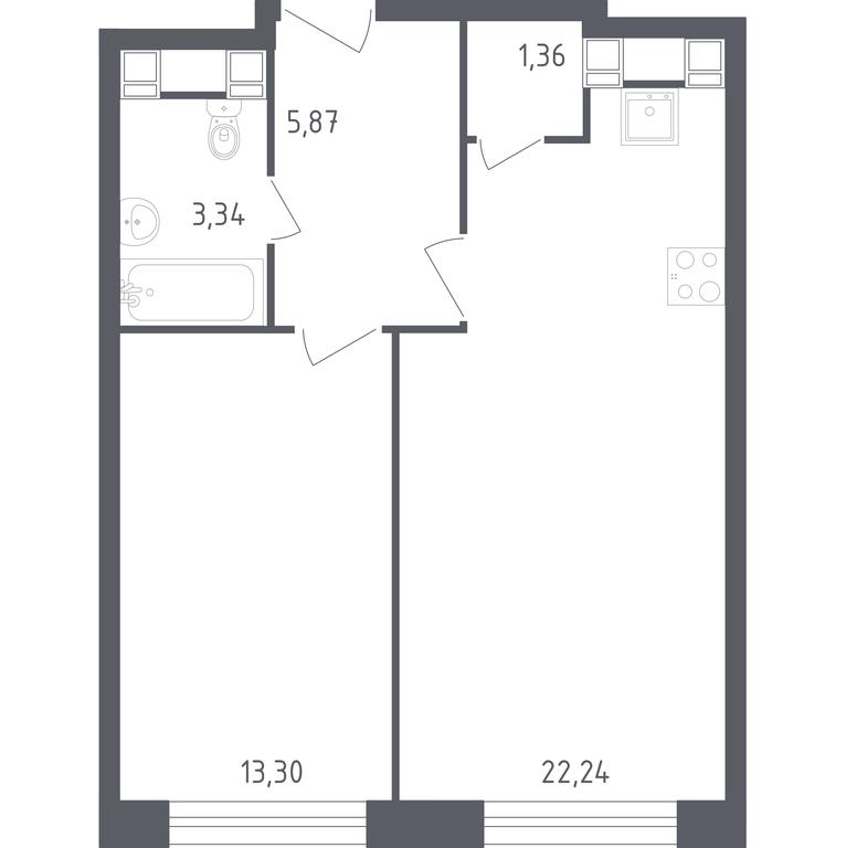 Apartment Sale, 46.11 sq. m. at Perets, Pyatnitskoye Highway, 58, Moscow, Russia #1