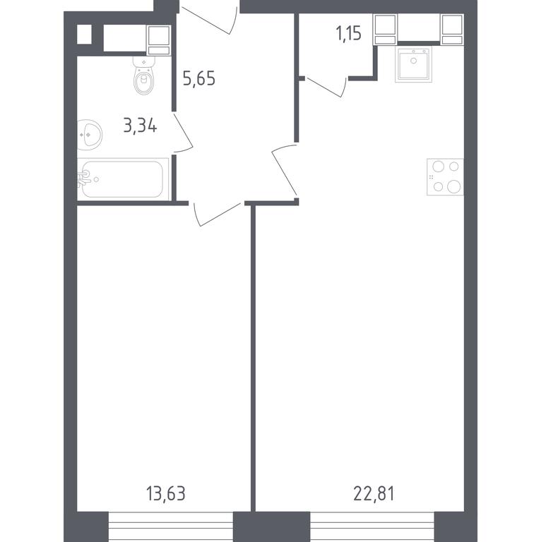 Apartment Sale, 46.58平方米 at Perets, Pyatnitskoye Highway, 58, Moscow, Russia #1 Apartment Sale, 46.58平方米 at Perets, Pyatnitskoye Highway, 58, Moscow, Russia #1