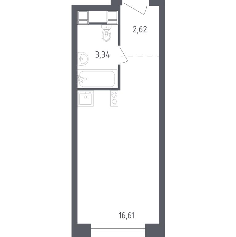 Apartment Sale, 22.57平方米 at Perets, Pyatnitskoye Highway, 58, Moscow, Russia #1