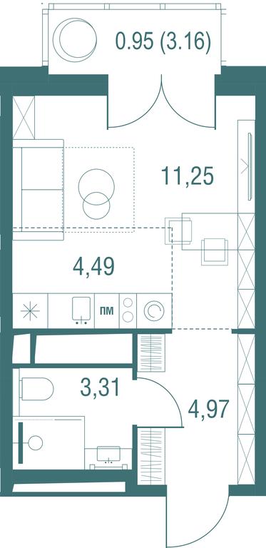 Apartment Sale, 24.97 sq. m. at Odinburg, Severnaya Street, 11, Odintsovo, Moscow Region, Russia #1 Apartment Sale, 24.97 sq. m. at Odinburg, Severnaya Street, 11, Odintsovo, Moscow Region, Russia #1