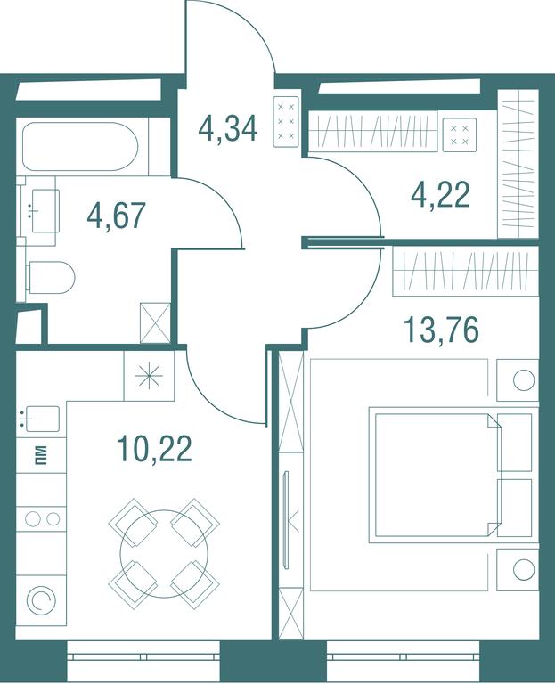 1-BD Apartment Sale, 37.21平方米 at Odinburg, Severnaya Street, 11, Odintsovo, Moscow Region, Russia #1 1-BD Apartment Sale, 37.21平方米 at Odinburg, Severnaya Street, 11, Odintsovo, Moscow Region, Russia #1
