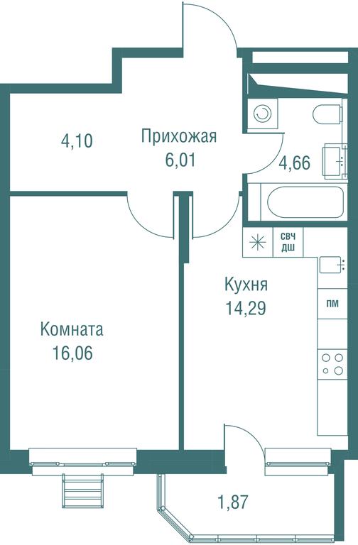 Продажа 1-комн. квартиры, 46,99 м² в ЖК «Одинбург», Северная улица, 11, Одинцово, Московская область, Россия #1 Продажа 1-комн. квартиры, 46,99 м² в ЖК «Одинбург», Северная улица, 11, Одинцово, Московская область, Россия #1
